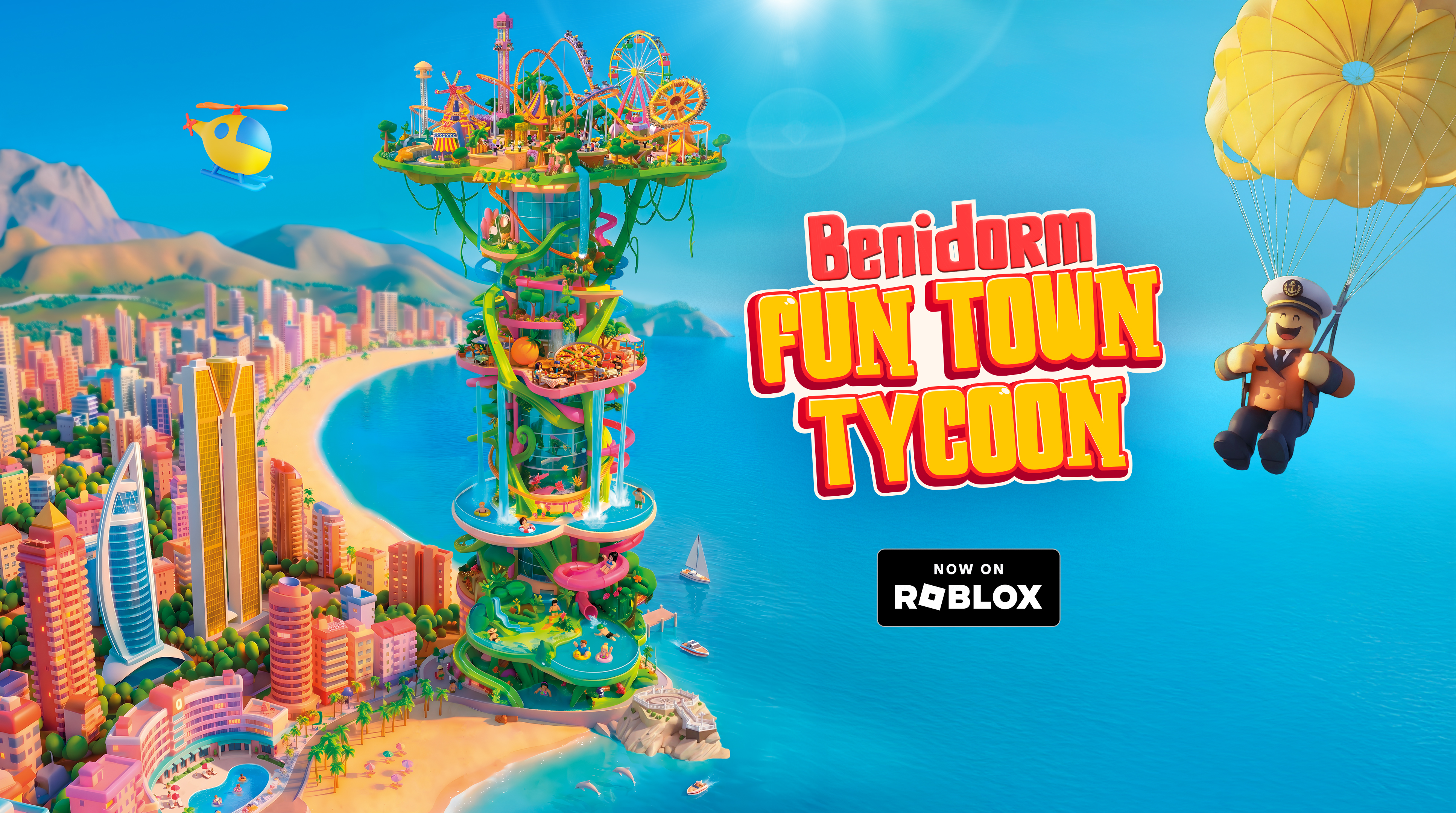 Benidorm en Roblox · portada oficial de Benidorm Fun Town Tycoon